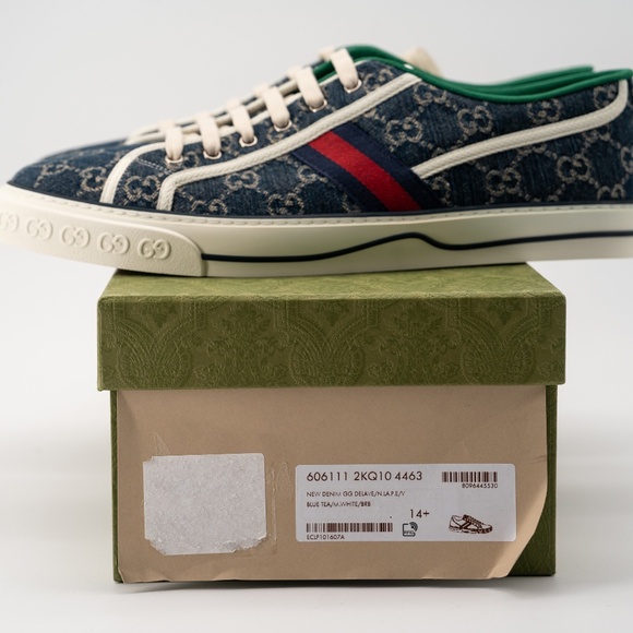 size 14.5G - Gucci Tennis Denim Sneakers GG print main image 11